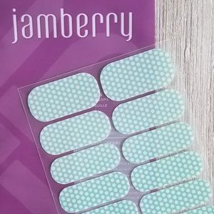 Jamberry Teal and White Polka - Full Sheet